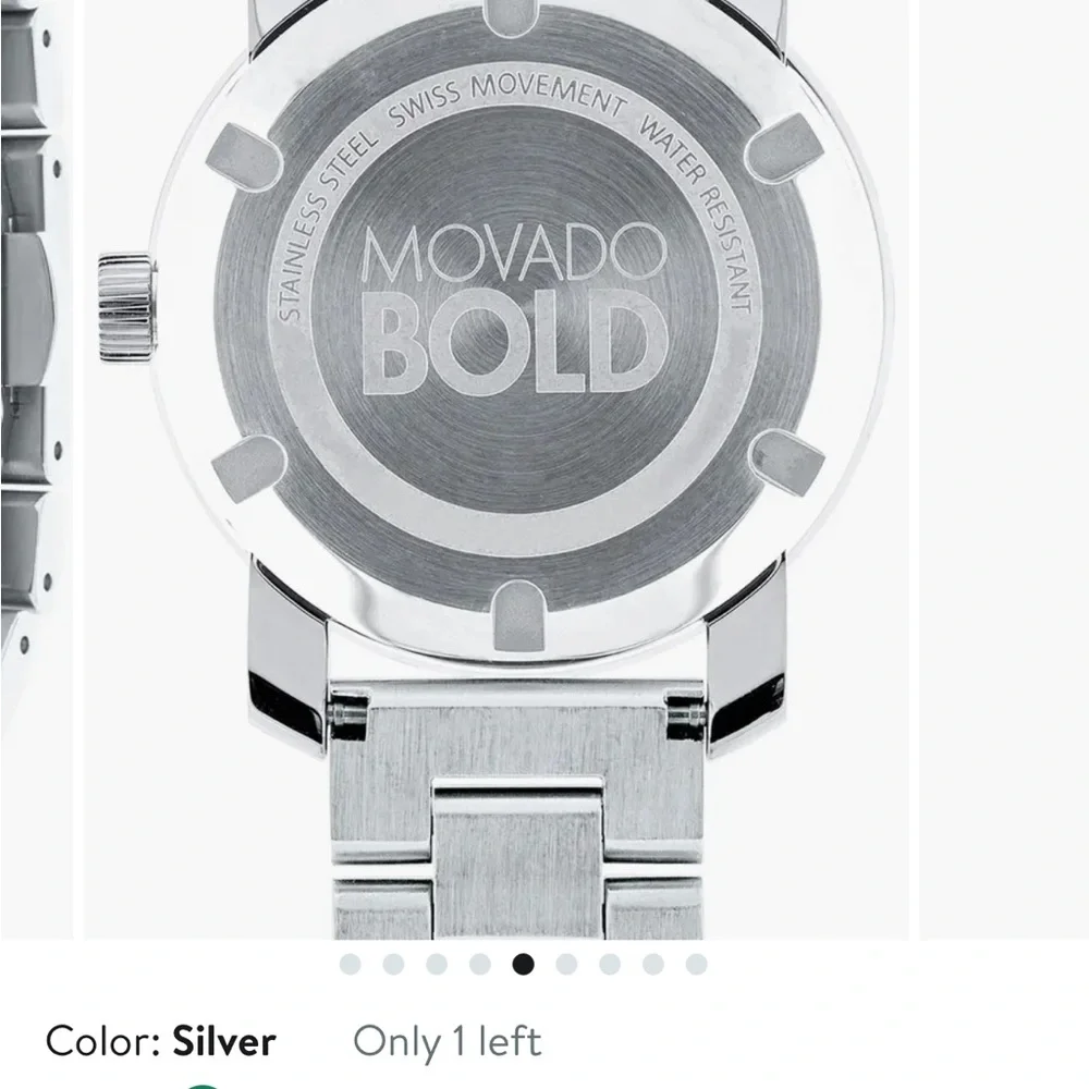 Movado watch silver with rose gold dial